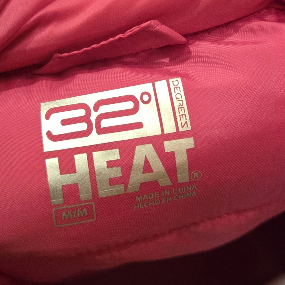 HOST PICK! 🎉🎊 32 Degrees Women's Vibrant Pink Puffer Jacket SzM - Picture 8 of 8